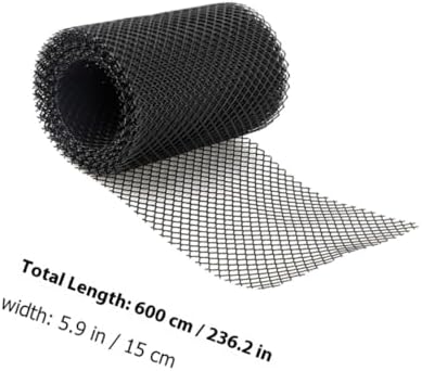 Holibanna Laubschutznetz Dachrinnenschutz 6m lang 15cm Breit Für Garten und HofMit Erdankern und Dachrinnensieben