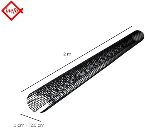 INEFA Laubschutzgitter Dachrinnen Schwarz, PVC 100-125mm, 2m Made in Germany Laubfang Dachrinnenabdeckung